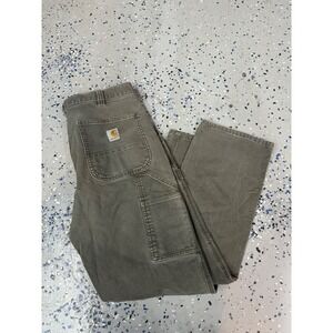 Carhartt Relaxed Fit Carpenter Pants Workwear Utility Brown‎ 34x30